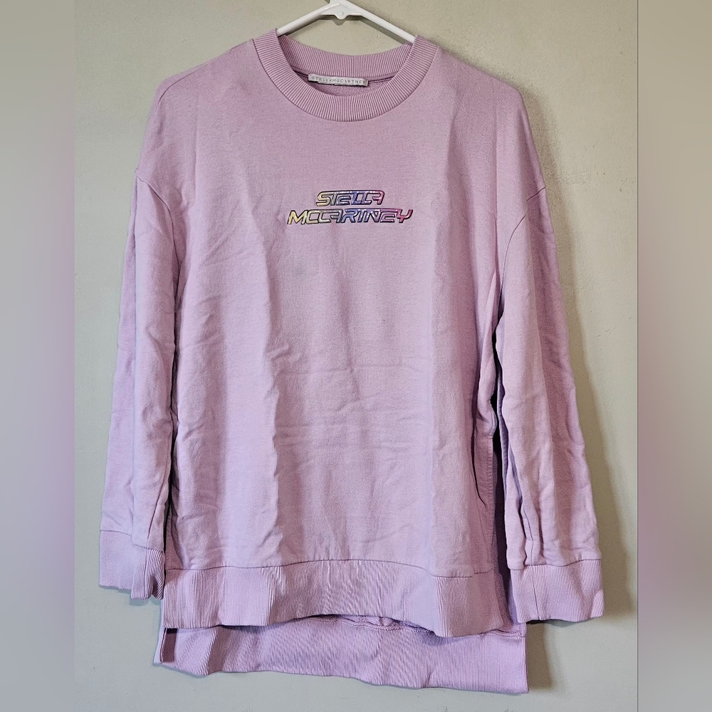 🩷💛Stella McCartney Purple‎ High Frequency Gel Logo Sweatshirt XL🩷
